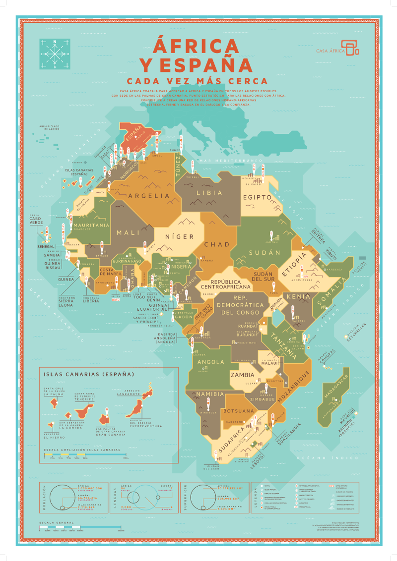Mapa África y España cada vez más cerca